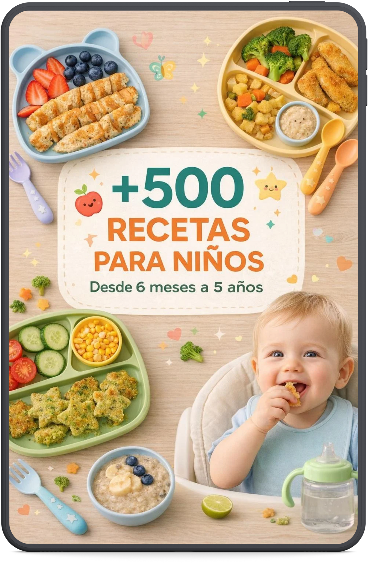 +500 Recetas para Bebés y Niños de 6 meses a 5 años - BLW y alimentación saludable + BONOS DE REGALO 🎁